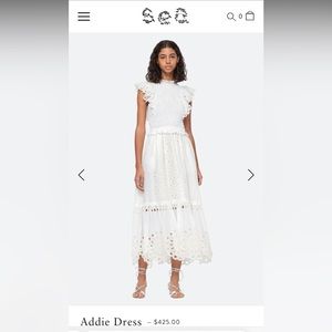 Sea New Without Tags white cotton dress in size Small.